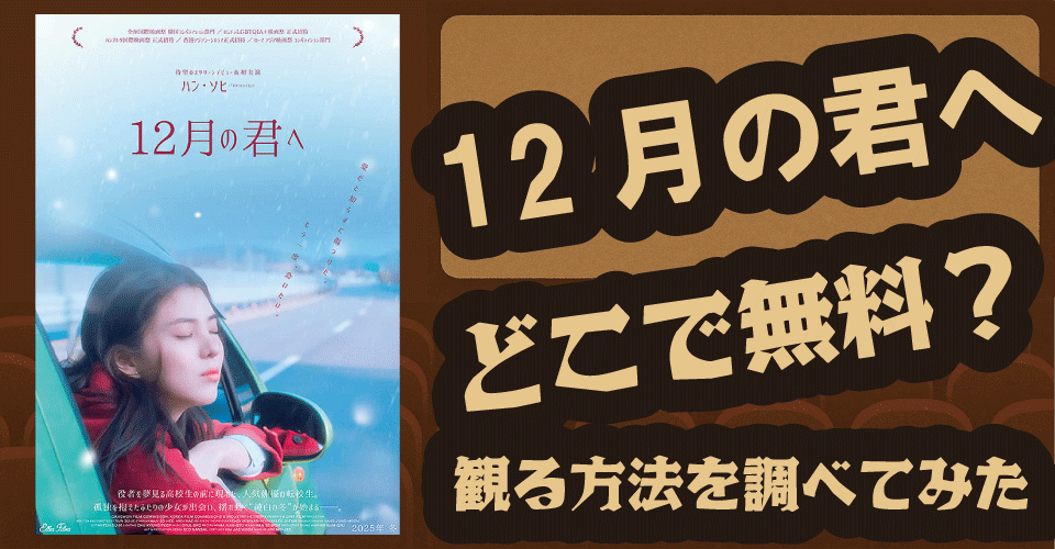 12月の君への無料配信は？Netflix・U-NEXT・Huluなど最新サブスク配信情報【ハン・ソヒ・ハン・ヘイン】
